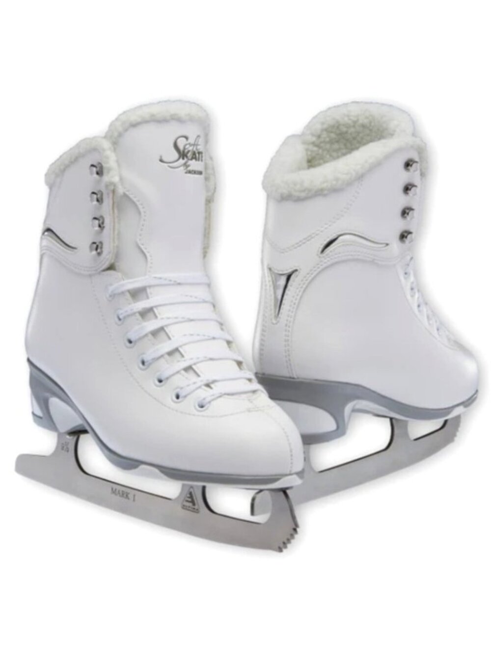 Soft Skate By Jackson Women's Figure Skates White SZ 8 Ultima Mark I Blades NWOB